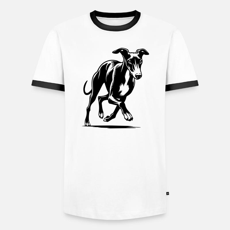 Whippet - Men's Ringer Shirt - white/black