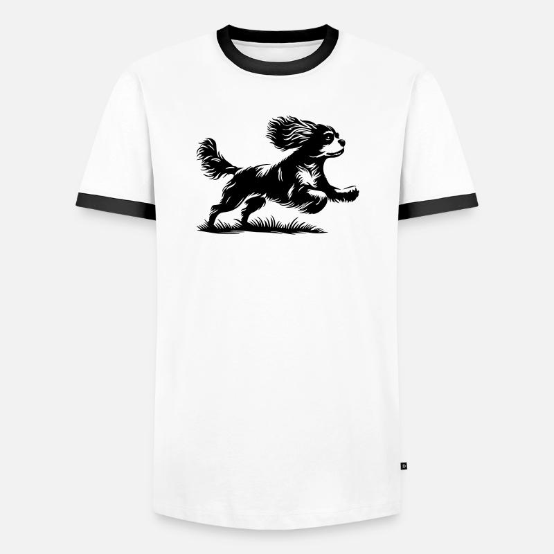 Cavalier King Charles Spaniel - Men's Ringer Shirt - white/black