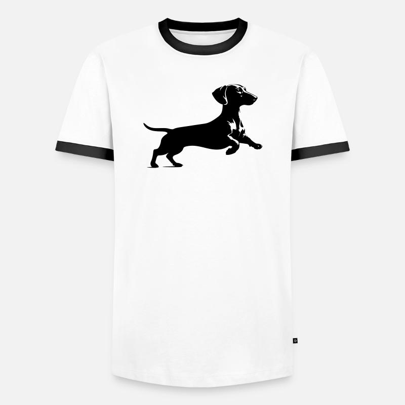 Dachshund - Men's Ringer Shirt - white/black