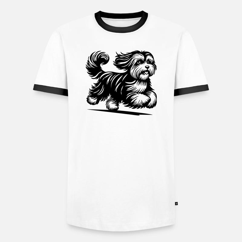 Havanese - Men's Ringer Shirt - white/black