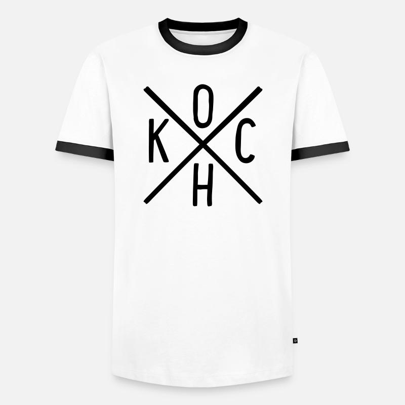 Cuire - T-shirt contrasté Homme - blanc/noir