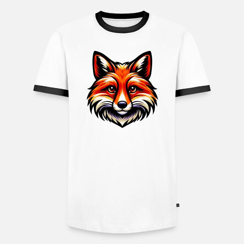 Fox - Men's Ringer Shirt - white/black