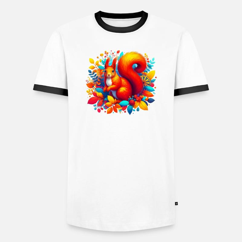 Squirrel - Men's Ringer Shirt - white/black