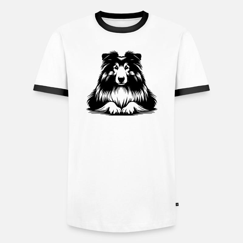 Collie - Men's Ringer Shirt - white/black