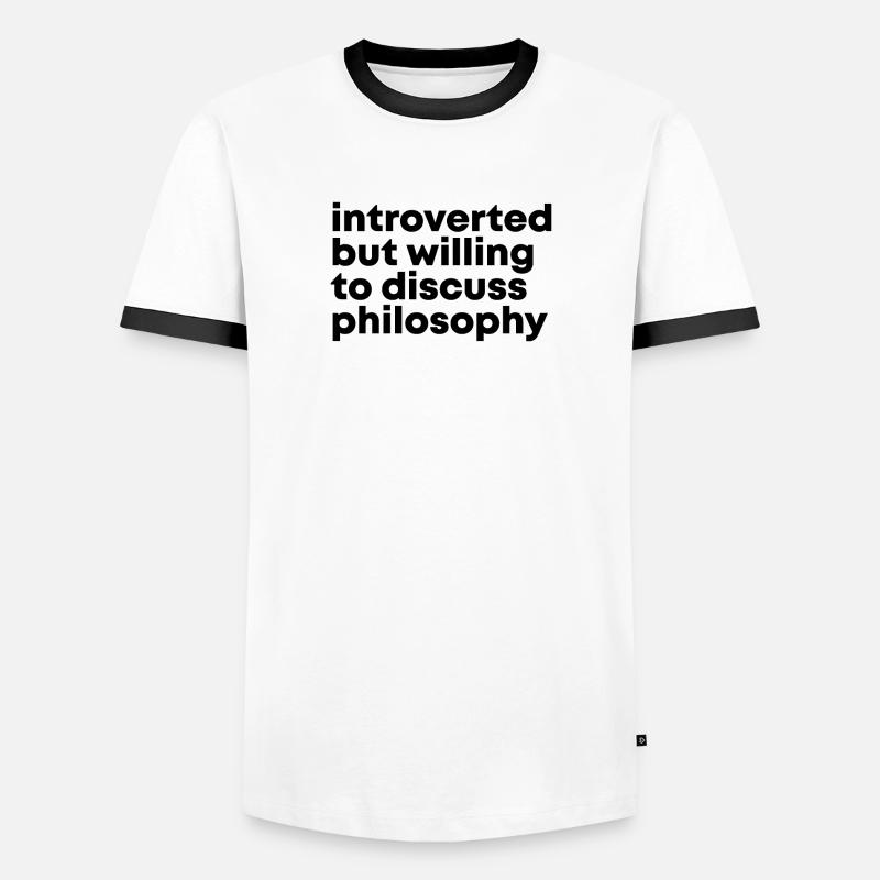Philosophy - Men's Ringer Shirt - white/black