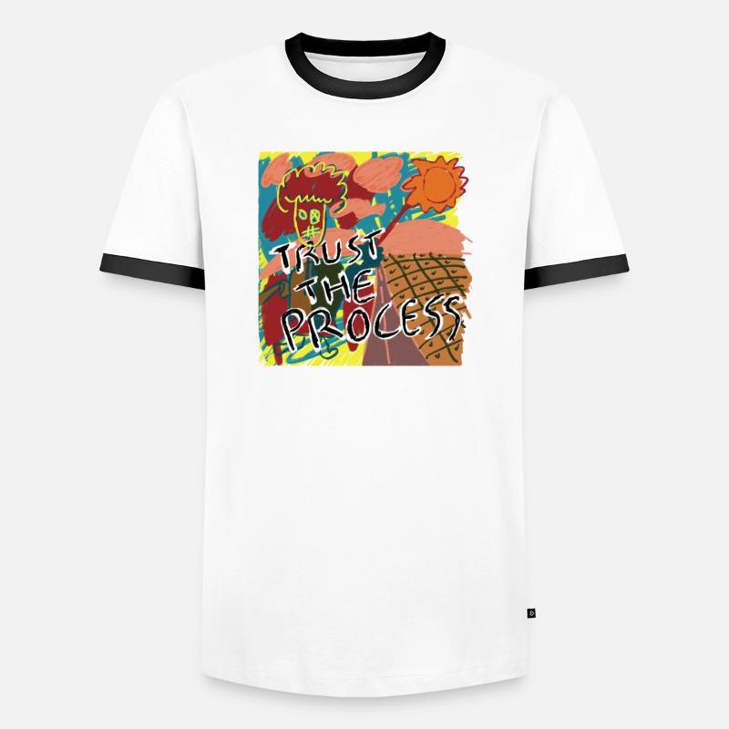 Trust the process - Men's Ringer Shirt - white/black