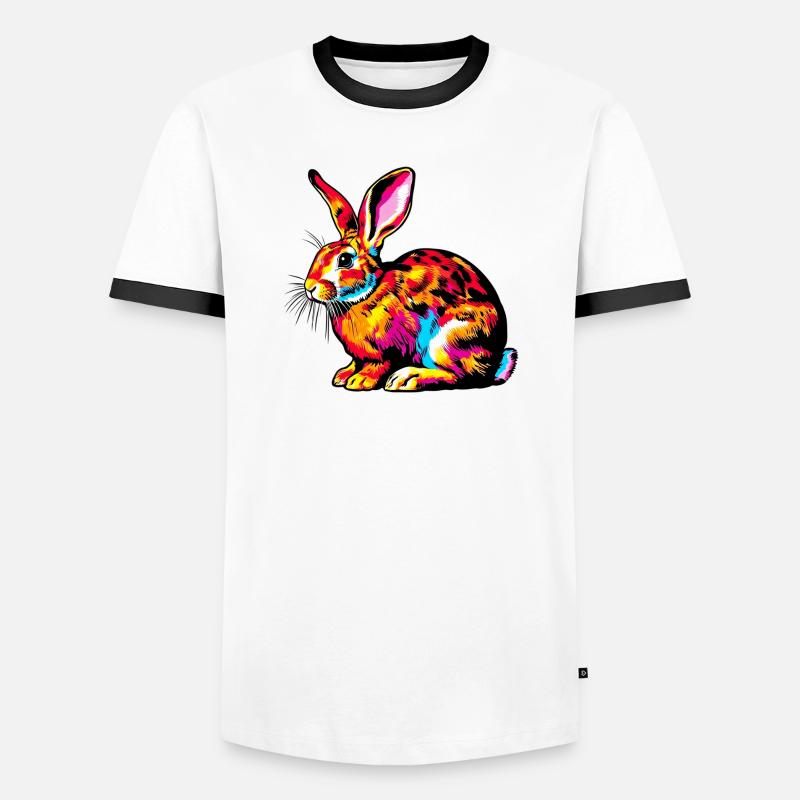 Rabbit - Men's Ringer Shirt - white/black