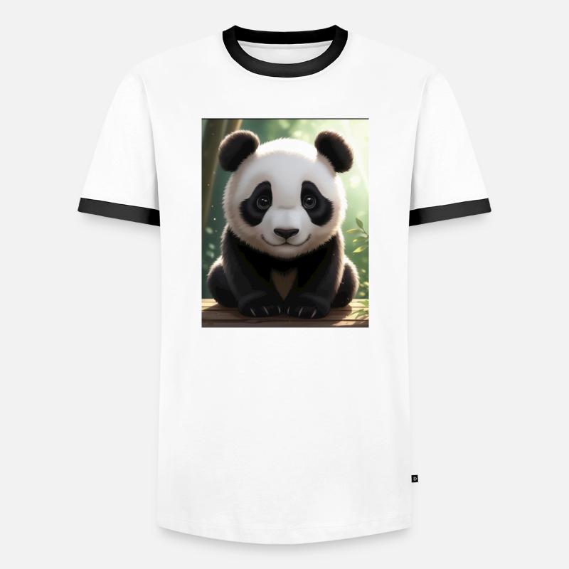 Panda Design - Men's Ringer Shirt - white/black