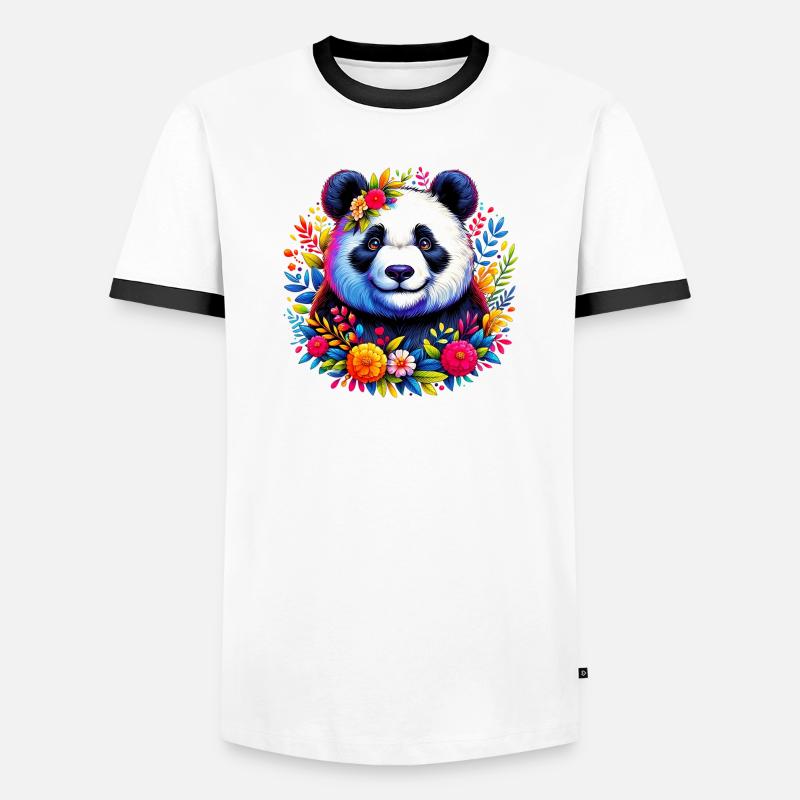 Panda - Men's Ringer Shirt - white/black