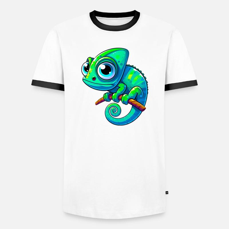 Chameleon - Men's Ringer Shirt - white/black