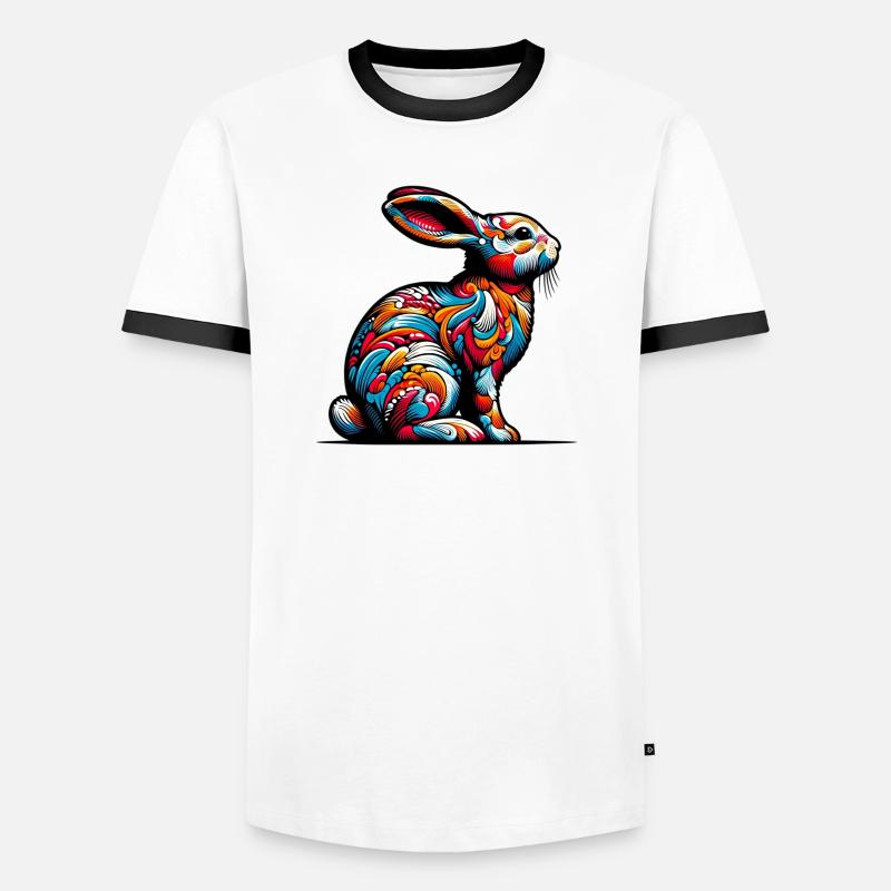 Rabbit - Men's Ringer Shirt - white/black