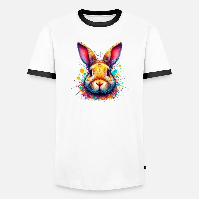Rabbit - Men's Ringer Shirt - white/black