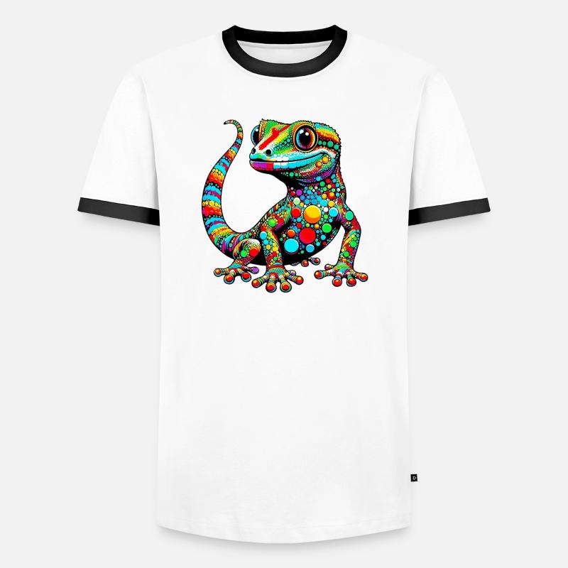 Gecko - Men's Ringer Shirt - white/black
