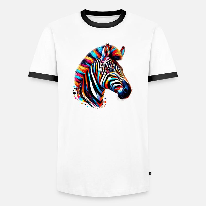 Zebra - Men's Ringer Shirt - white/black