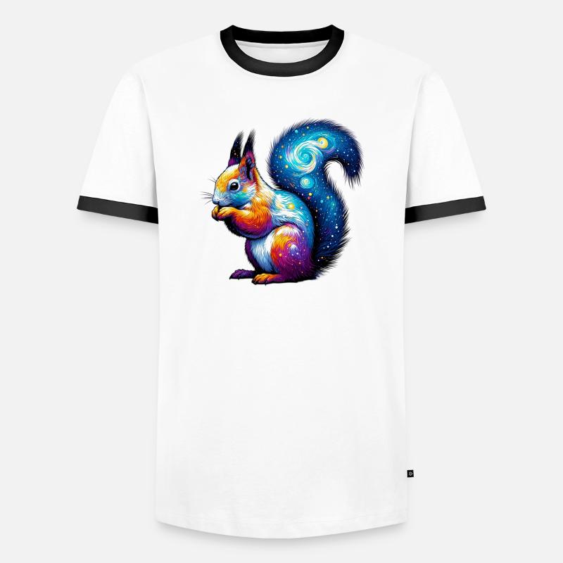 Squirrel - Men's Ringer Shirt - white/black