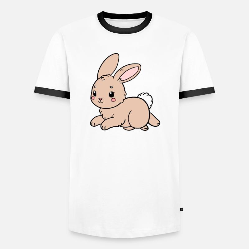 Rabbit Rabbit - Men's Ringer Shirt - white/black