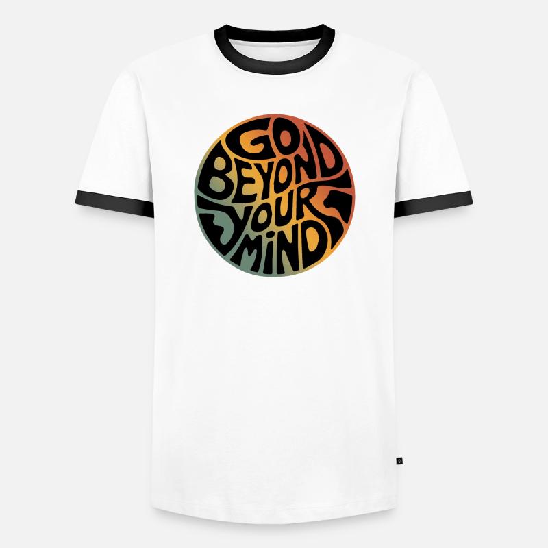 Go Beyond Your Mind - Men's Ringer Shirt - white/black