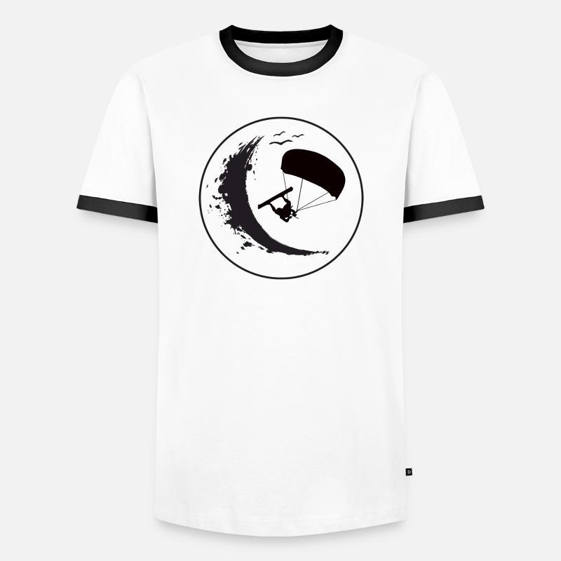 Wave Rider Eclipse - Men's Ringer Shirt - white/black