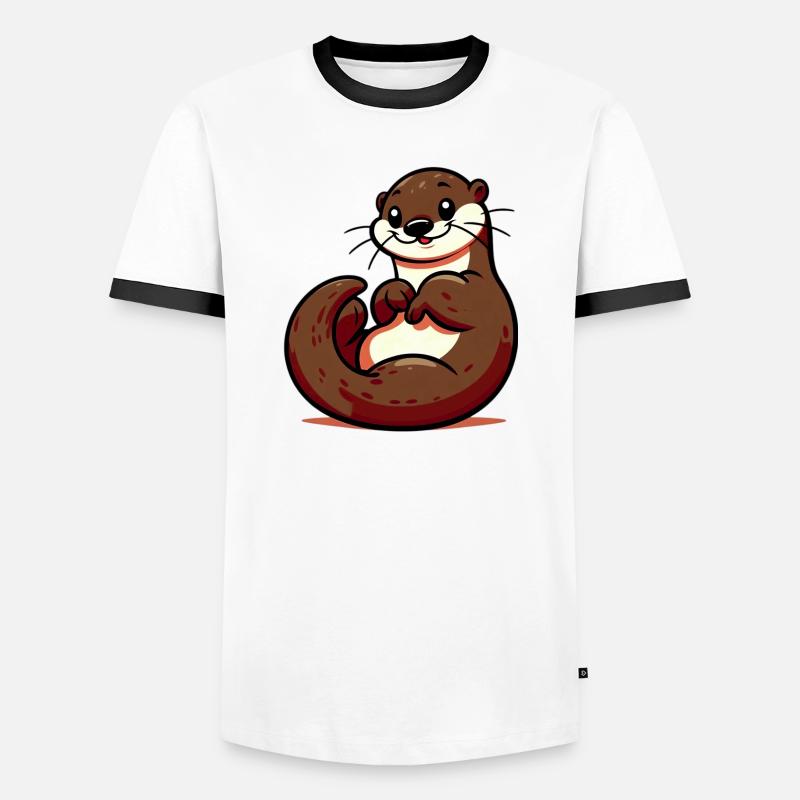 Otter - Men's Ringer Shirt - white/black