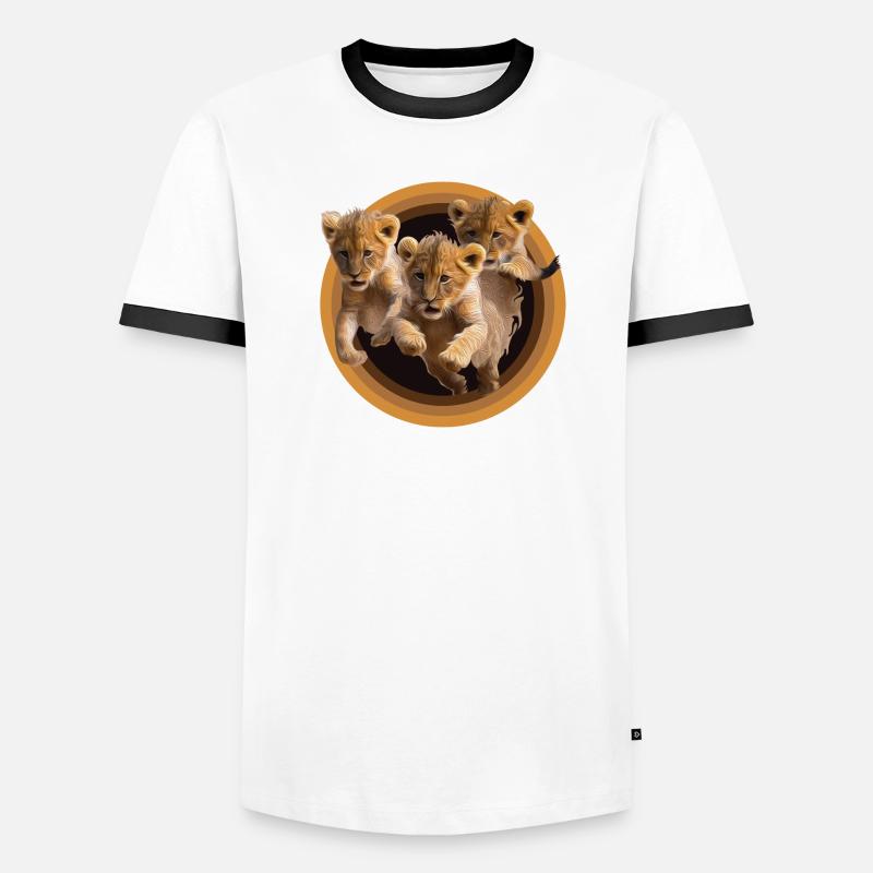 Kittens - Men's Ringer Shirt - white/black