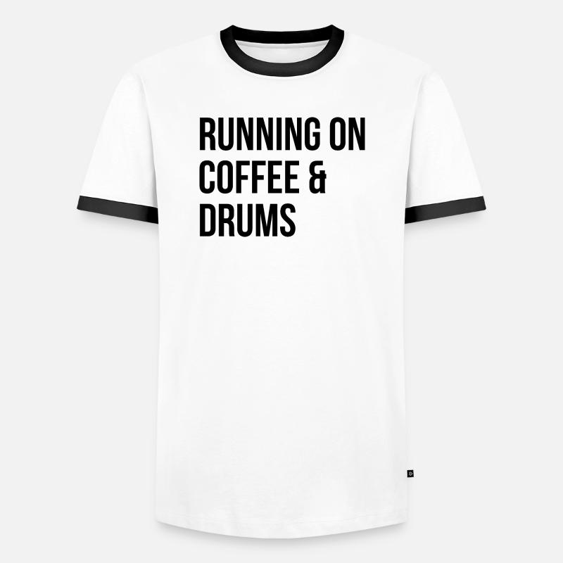 Drum - Men's Ringer Shirt - white/black