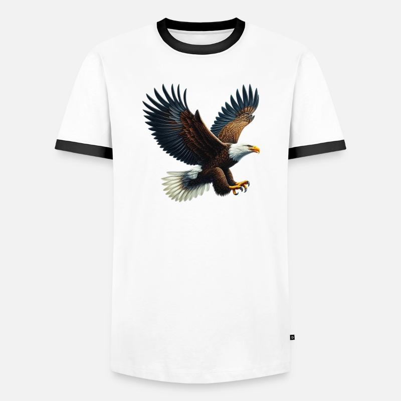 Eagle - Men's Ringer Shirt - white/black