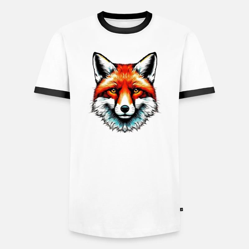 Fox - Men's Ringer Shirt - white/black