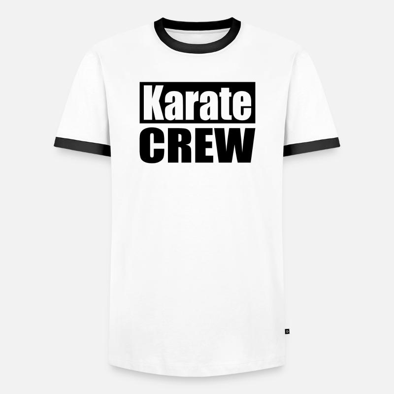 Karate-Mannschaft - Männer Kontrast-T-Shirt - Weiß/Schwarz