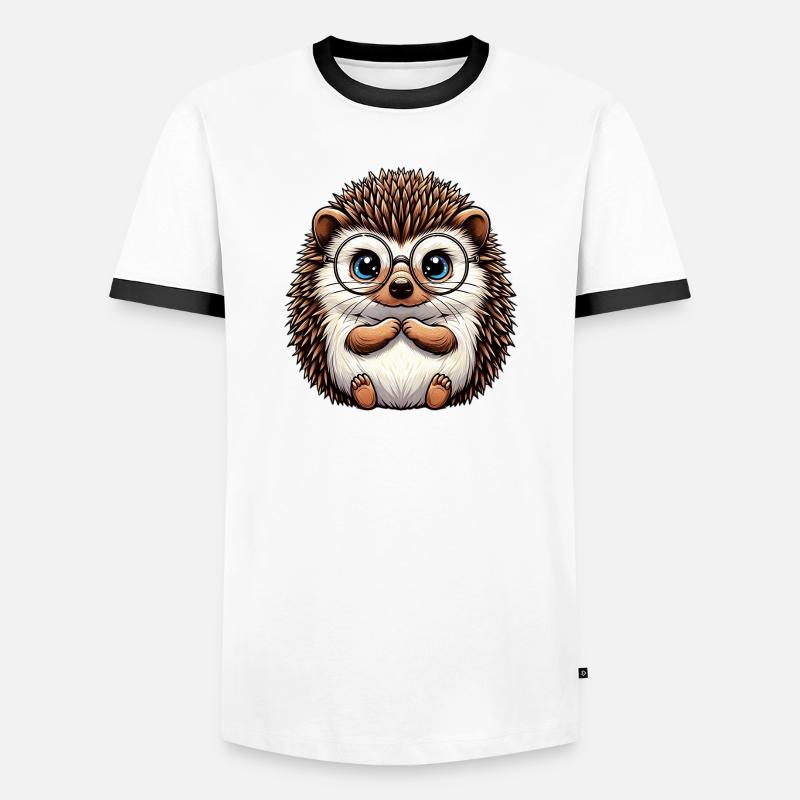 Hedgehog - Men's Ringer Shirt - white/black