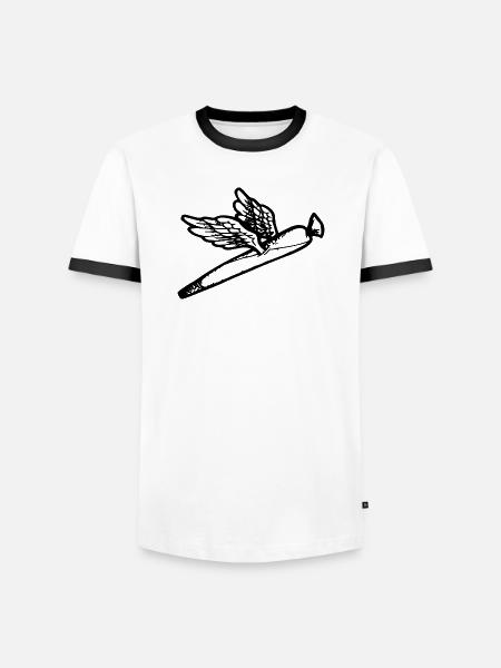 We fly so High - Men's Ringer Shirt - white/black