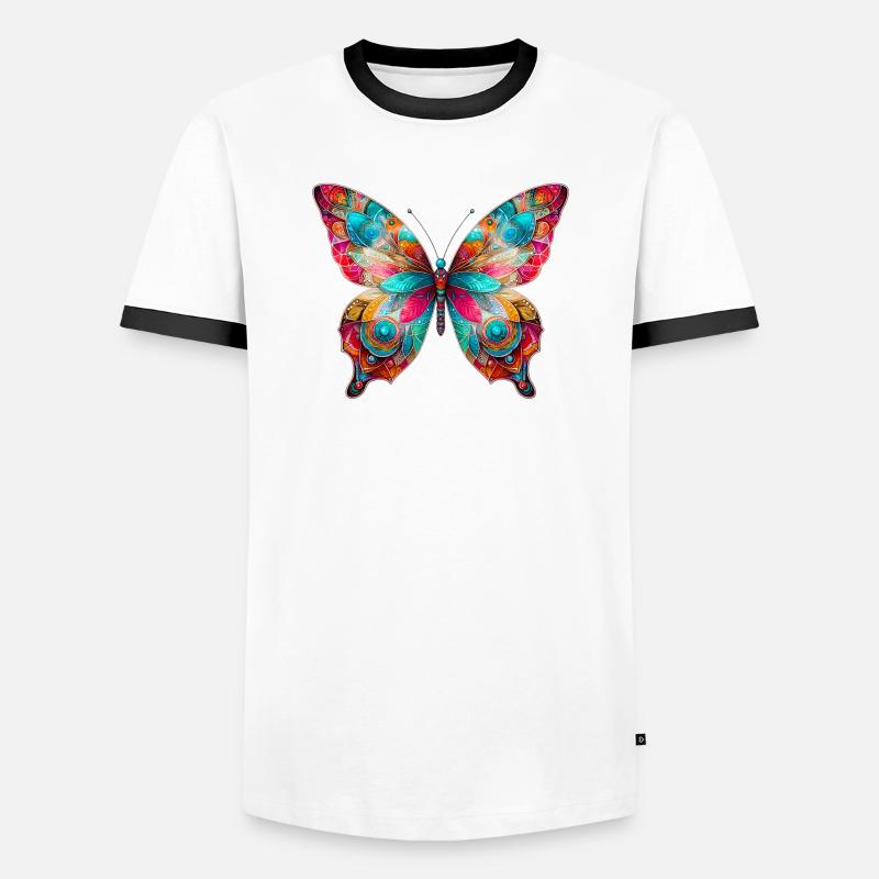 Butterfly - Men's Ringer Shirt - white/black