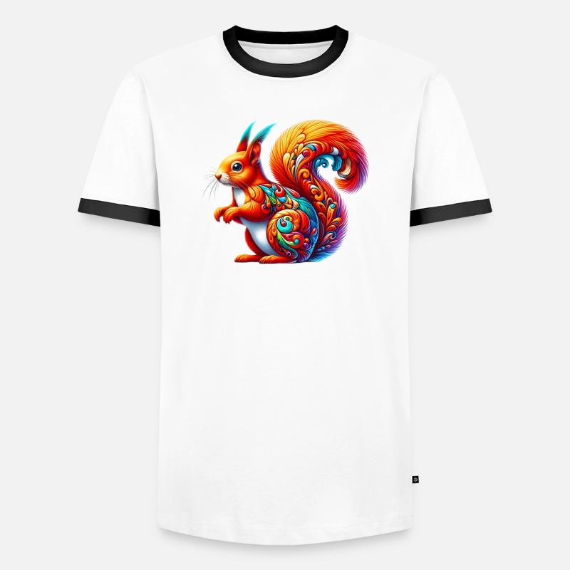 Squirrel - Men's Ringer Shirt - white/black