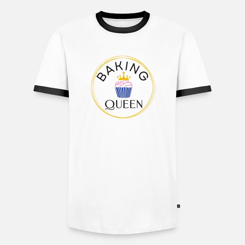 Baking Queen customizable - Men's Ringer Shirt - white/black