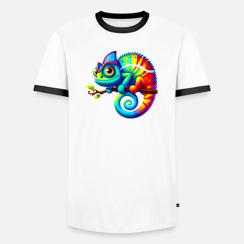 Chameleon - Men's Ringer Shirt - white/black