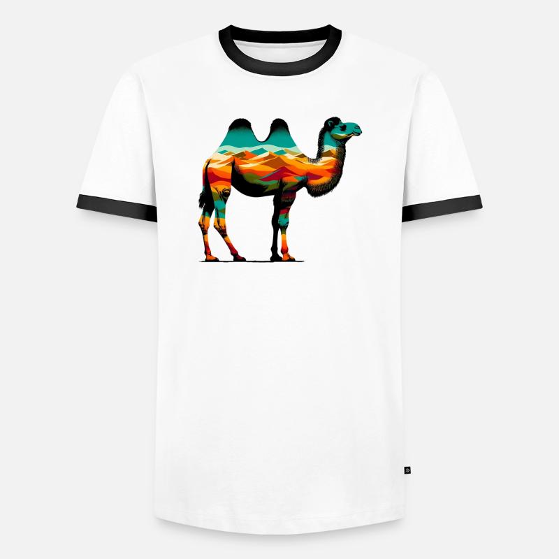 Camel - Men's Ringer Shirt - white/black