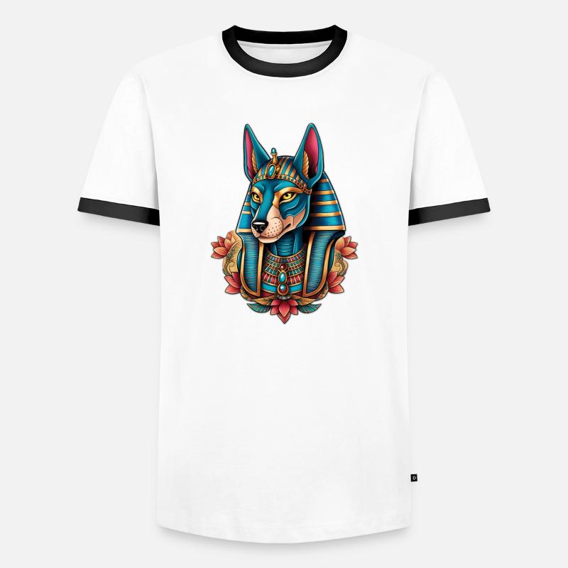 Illustration by Anubis - Men's Ringer Shirt - white/black