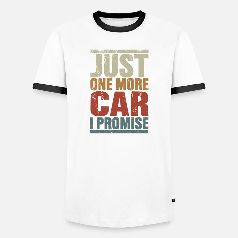 Nur noch ein Auto, versprochen - Männer Kontrast-T-Shirt - Weiß/Schwarz