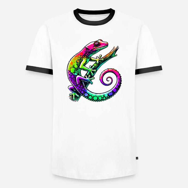 Gecko - Men's Ringer Shirt - white/black