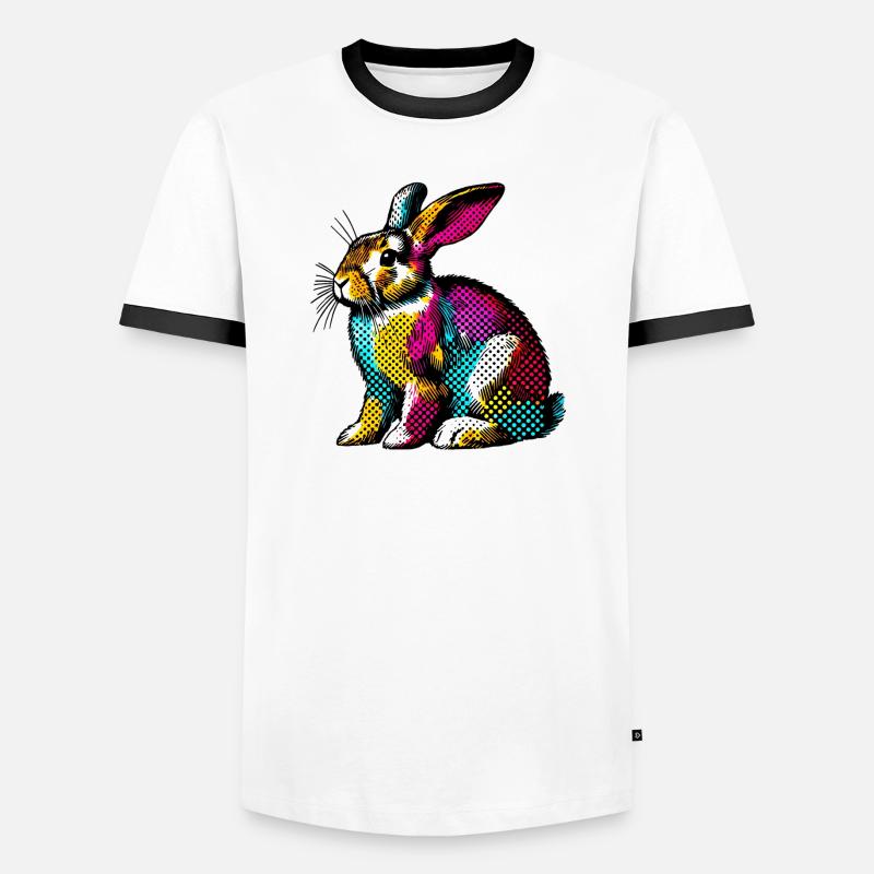 Rabbit - Men's Ringer Shirt - white/black