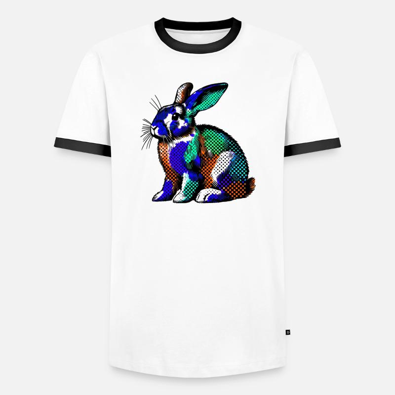 Rabbit - Men's Ringer Shirt - white/black