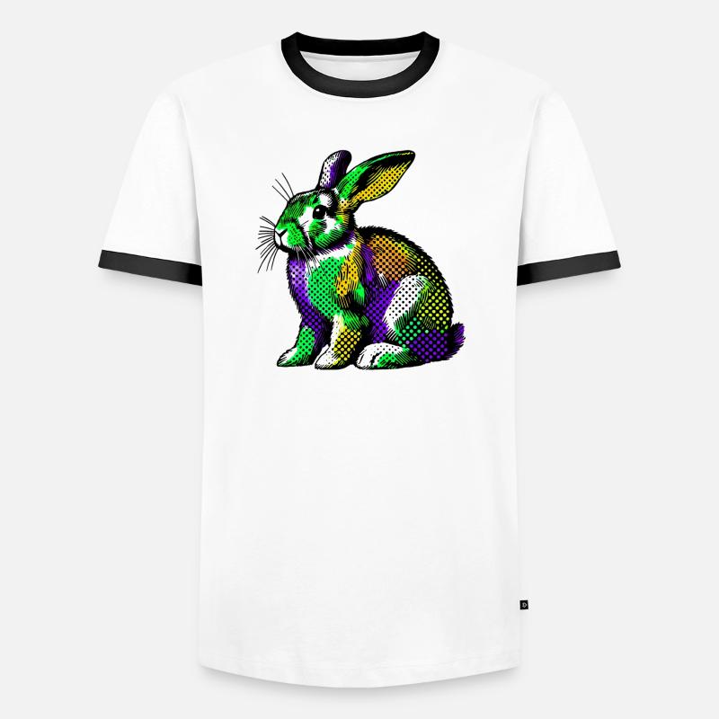 Rabbit - Men's Ringer Shirt - white/black