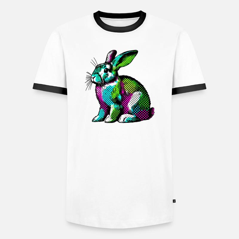 Rabbit - Men's Ringer Shirt - white/black