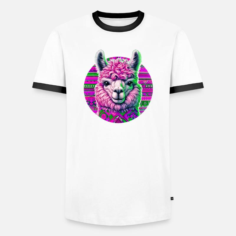 Alpaca - Men's Ringer Shirt - white/black