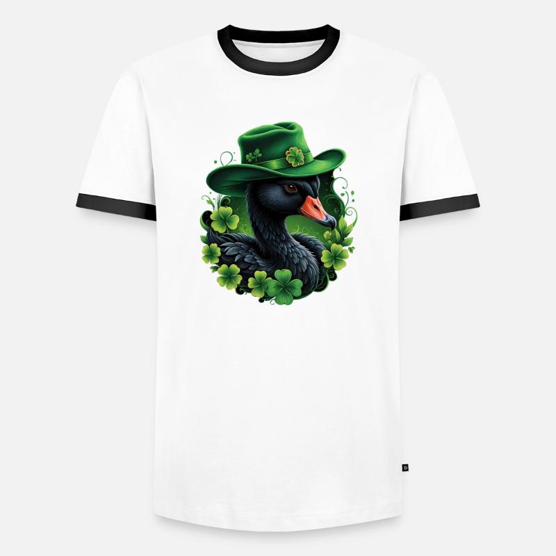 Irish elegance - Men's Ringer Shirt - white/black