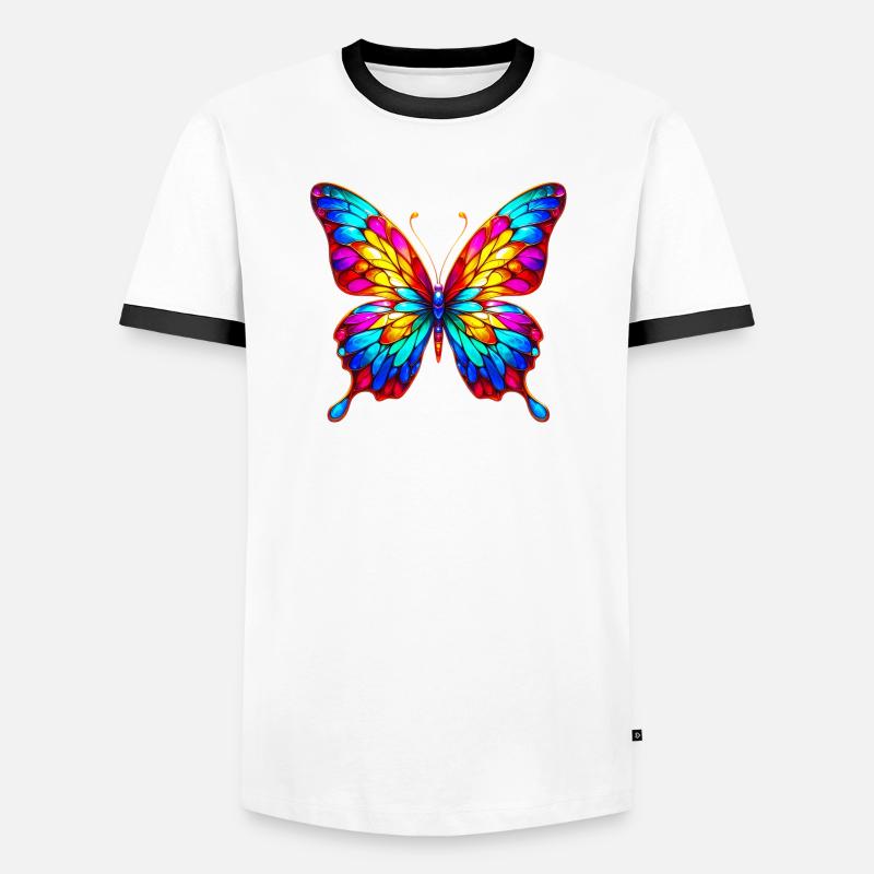 Butterfly - Men's Ringer Shirt - white/black