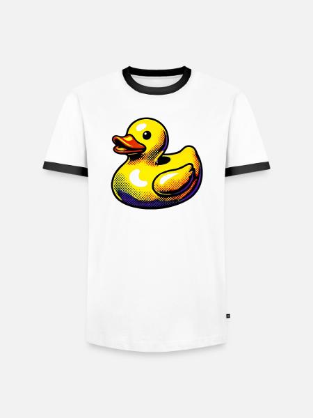 Duckling Duck Duck Duck - Men's Ringer Shirt - white/black