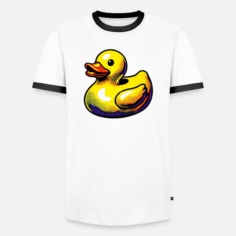 Duckling Duck Duck Duck - Men's Ringer Shirt - white/black