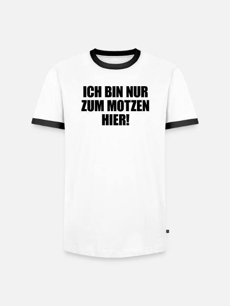 I'm just here to moan - Men's Ringer Shirt - white/black
