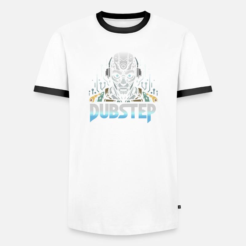 Dubstep Cyborg - Männer Kontrast-T-Shirt - Weiß/Schwarz