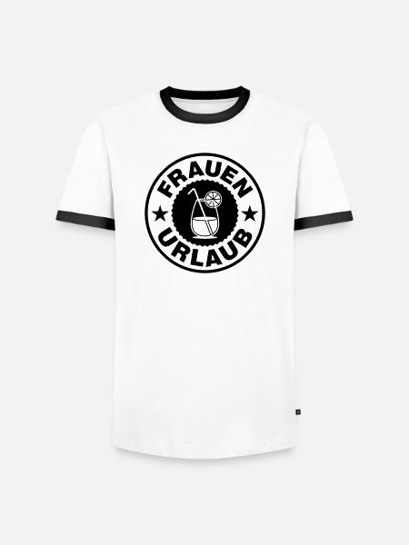 Women's Holiday Cocktail - Men's Ringer Shirt - white/black